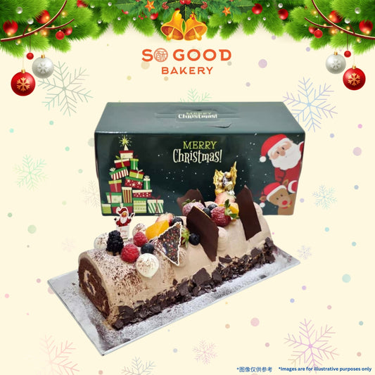 Black Forest Chocolate Sponge Log Cake 黑森林树形蛋糕